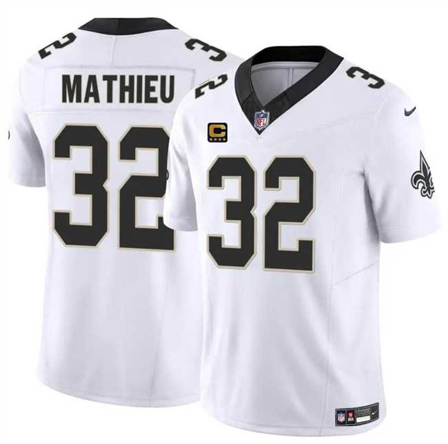 Men & Women & Youth New Orleans Saints #32 Tyrann Mathieu White 2024 F.U.S.E With 4-Star C Patch Vapor Limited Stitched Jersey,We sell and wholesale Men & Women & Youth New Orleans Saints #32 Tyrann Mathieu White 2024 F.U.S.E With 4-Star C Patch Vapor Limited Stitched Jersey on line form chian!